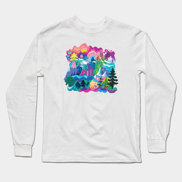 Nature landscape Long Sleeve T-Shirt by PenguinHouse